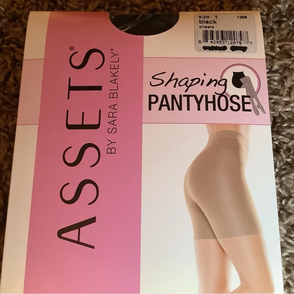 Spanx Assets sheer shaping pantyhose, color black, size: 1